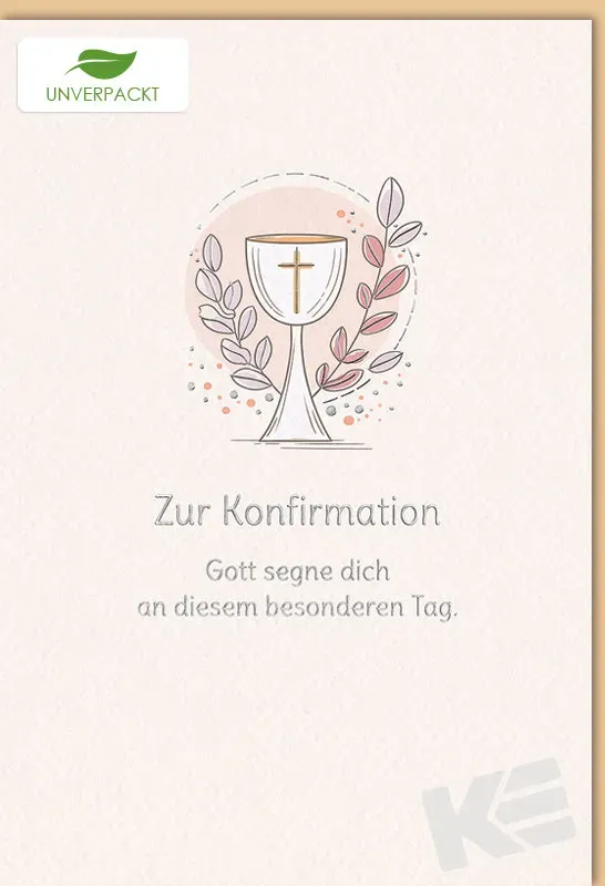 Kurt Eulzer 11-1103 confirmatiekaart kelk wit per stuk