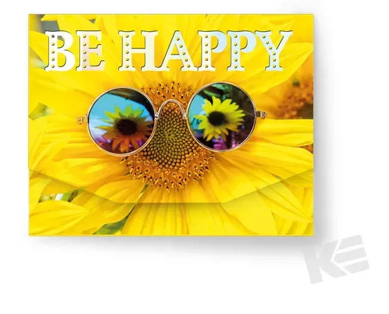 Kurt Eulzer 41-1109 geldkaart zonnebloem BE HAPPY