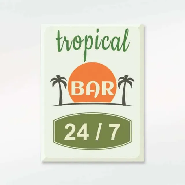 Gozi Tropical metalen bord 20x30cm persoonlijk