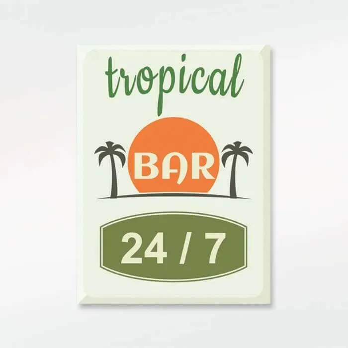 Gozi Tropical metalen bord 20x30cm persoonlijk