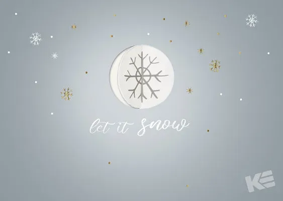 Kurt Eulzer 20-0009 kerstkaart let it snow sneeuwvlok