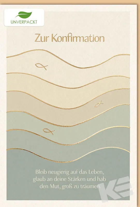 Kurt Eulzer 11-1110 confirmatiekaart golven wit