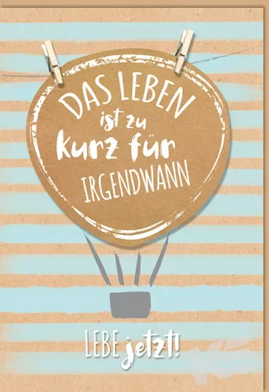 Kurt Eulzer 41-1328 wenskaart luchtballon met clips