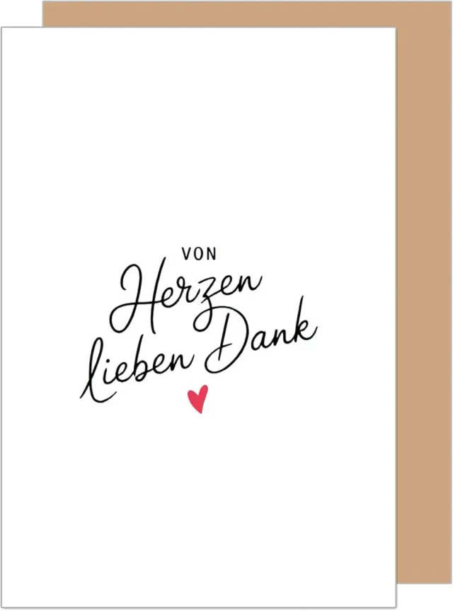 Edition Seidel D153 bedankkaart hart met envelop