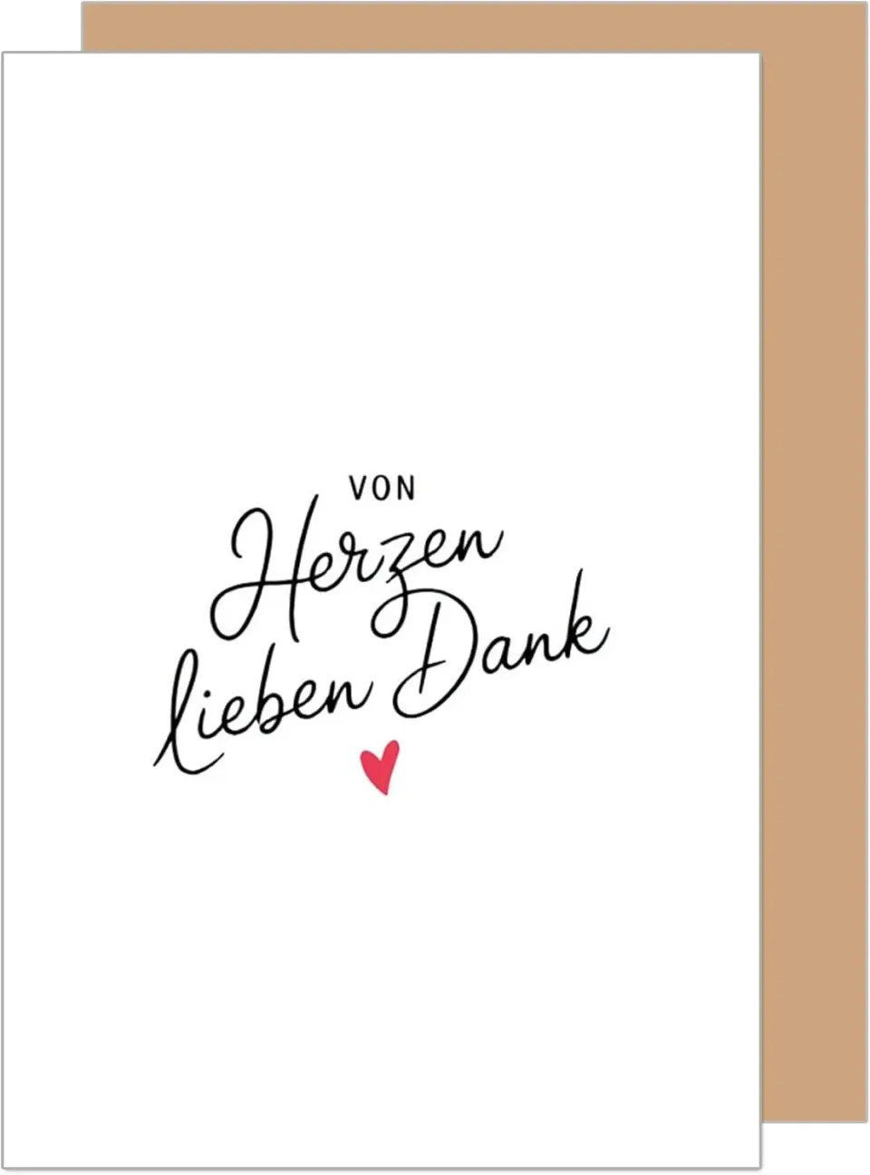 Edition Seidel D153 bedankkaart hart met envelop