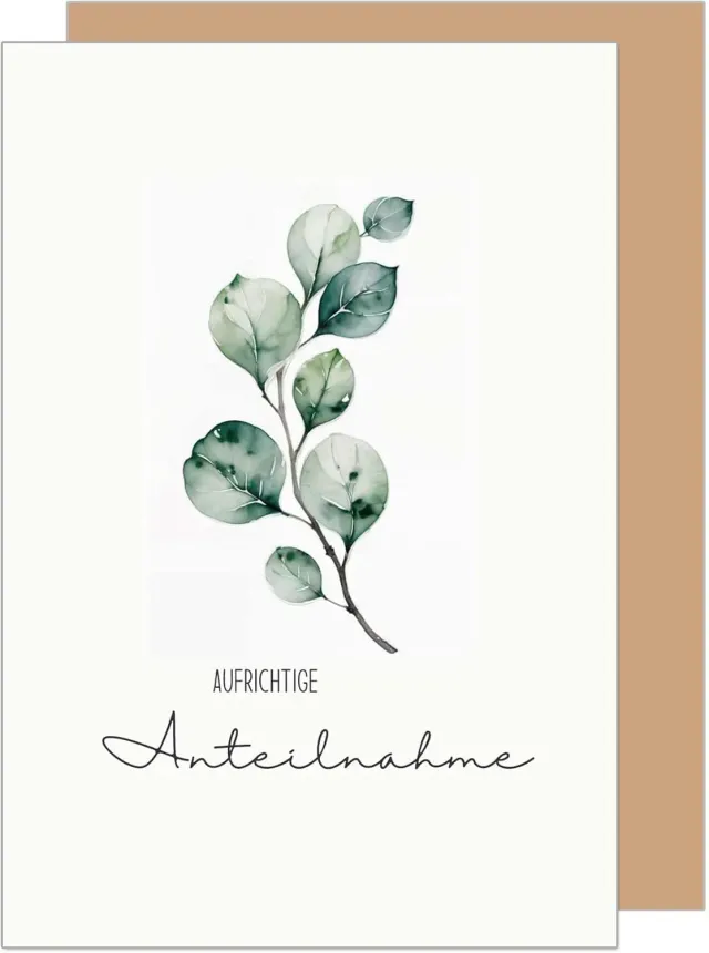 Edition Seidel Premium T1176 rouwkaart eucalyptus met envelop