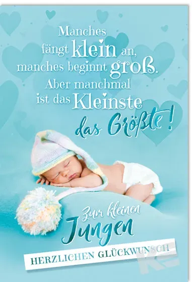 Kurt Eulzer 31-1066 geboortekaartje jongen slapend