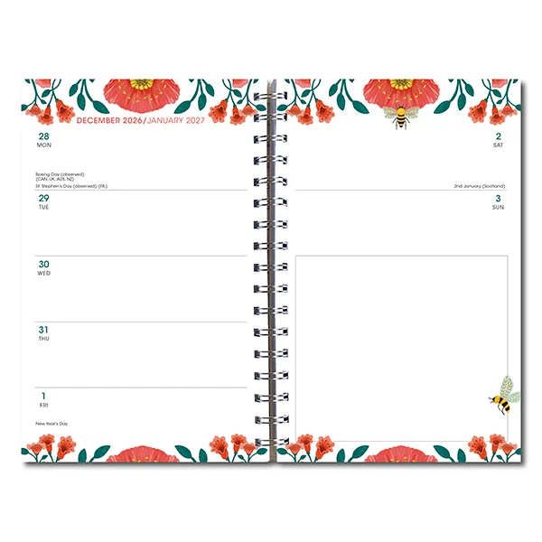 Sellers Publishing Garden Bees 2027 weekplanner 16 maanden