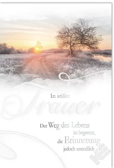 Kurt Eulzer 81-1048 condoleancekaart zonsondergang 1 stuk
