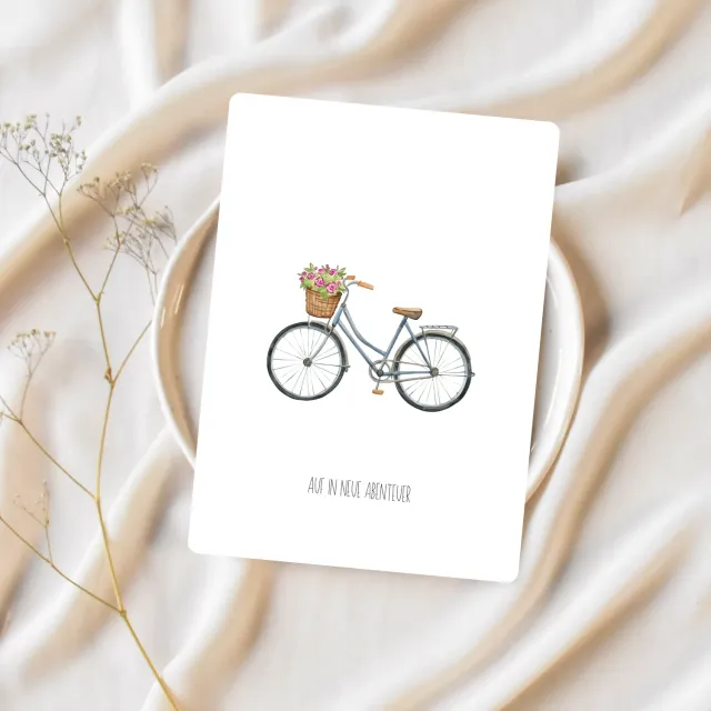 Lilly Braun Fahrrad 5107 postkaart fietsmotief