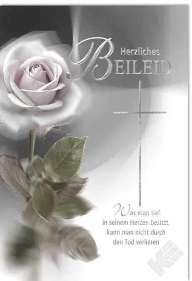 Kurt Eulzer 81-1024 condoleancekaart roos kruis