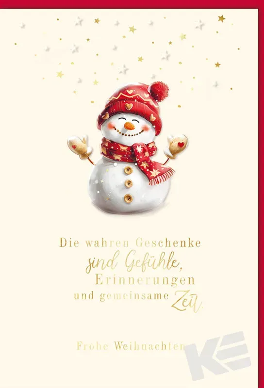 Kurt Eulzer 22-0001 kerstkaart 1 stuk sneeuwman