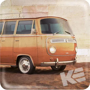 Kurt Eulzer 01-0410 magneet Oldtimer Bus 3 stuks bedrukt