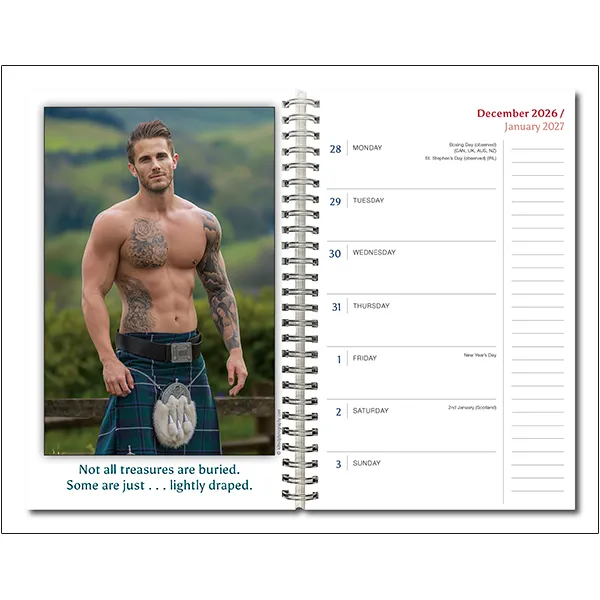 Sellers Publishing Kilty Pleasures 2027 weekplanner classic kilt