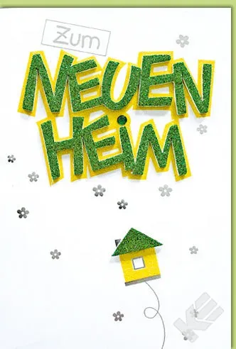 Kurt Eulzer 43-1318 kaart nieuw huis glitter groen