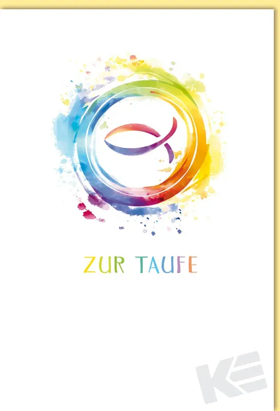 Kurt Eulzer 32-1106 doopkaart vis regenboog