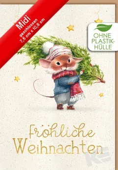 Kurt Eulzer 45-2217 kerstkaart hamster dennentak
