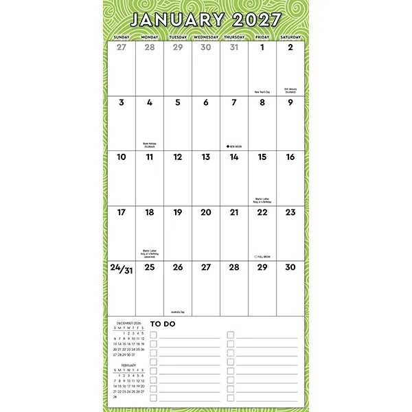 Sellers Publishing The Great Big Grid 2027 wandplanner 17 maanden