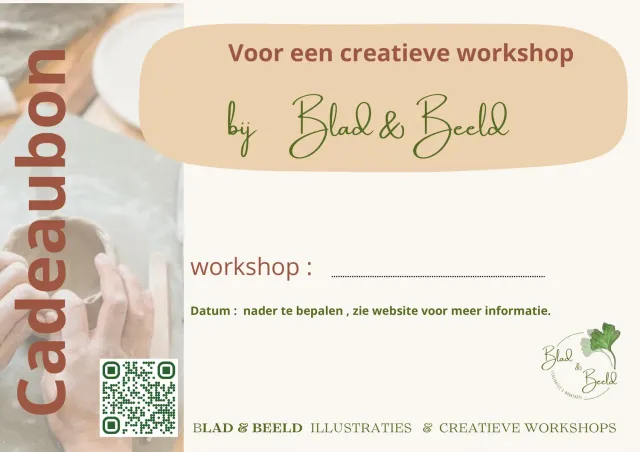 Blad & Beeld Creatieve workshop cadeaubon persoonlijk
