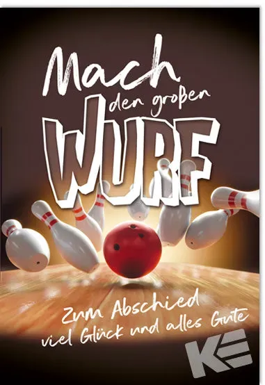 Kurt Eulzer 41-1424 afscheidskaart bowling wit karton