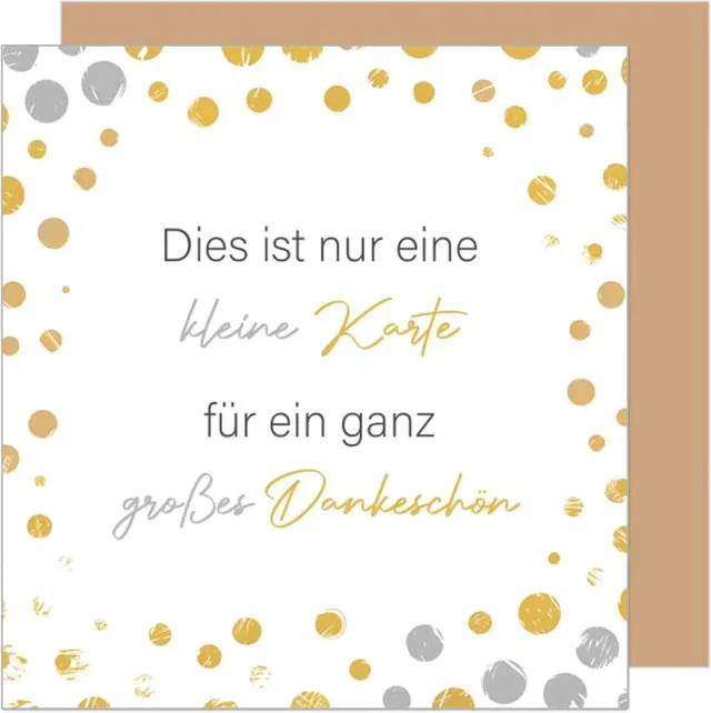 Edition Seidel Premium dankkaart DQ105 SW025 goud vierkant