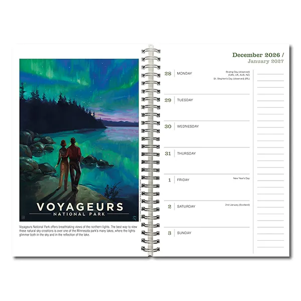 Illustrated National Parks 2027 weekplanner 16 maanden