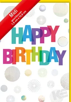 Kurt Eulzer 45-5105 verjaardagskaart midi happy birthday per stuk