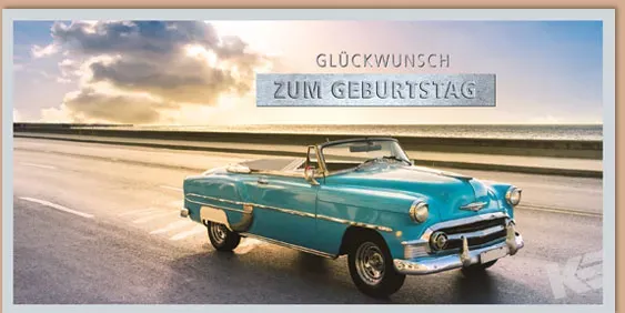 Kurt Eulzer Great Nature 51-5156 verjaardagskaart 1 stuk oldtimer