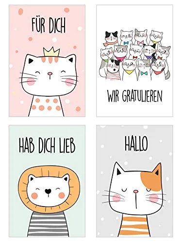 Edition Seidel 20557 postkaarten dieren set 25 kat hond