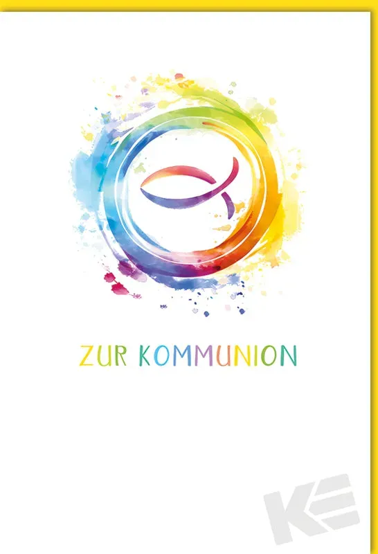 Kurt Eulzer 12-1074 communiekaart vis regenboog per stuk