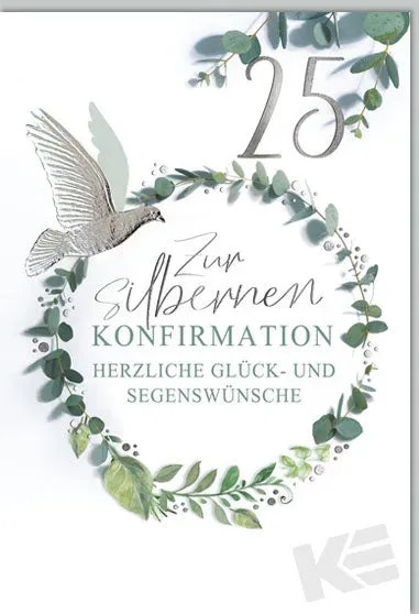 Kurt Eulzer 11-1048 confirmatiekaart duif zilver
