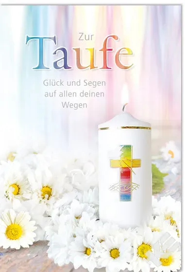 Kurt Eulzer 32-1116 doopkaart witte bloemen