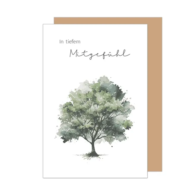 Edition Seidel Premium T1137 rouwkaart boom met envelop