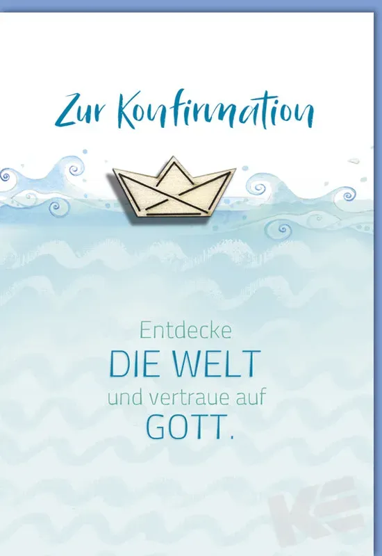Kurt Eulzer 11-1060 wenskaart schip hout golven