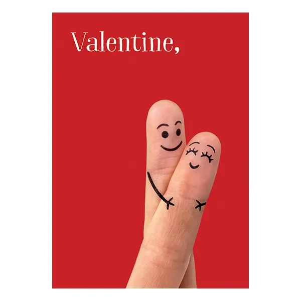 Sellers Publishing Valentine V3537S valentijnskaart vingers