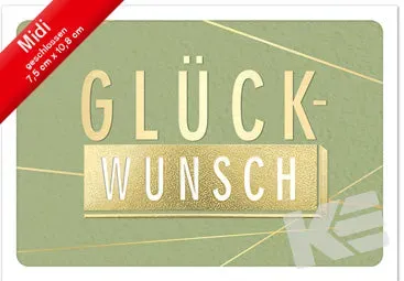Kurt Eulzer 45-41005 felicitatiekaart midi 1 stuk goud