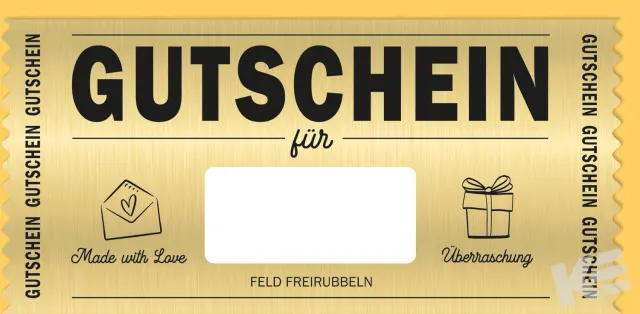 Kurt Eulzer Goldenes Ticket 41-1009 waardebon goud krassticker