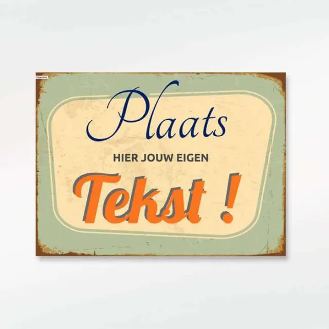 Gozi Vintage metalen bord 30x20cm spreuk