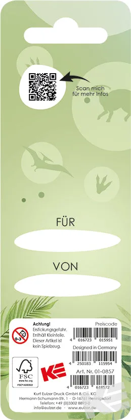 Kurt Eulzer 01-0857 sleutelhanger dinosaurus 40 mm