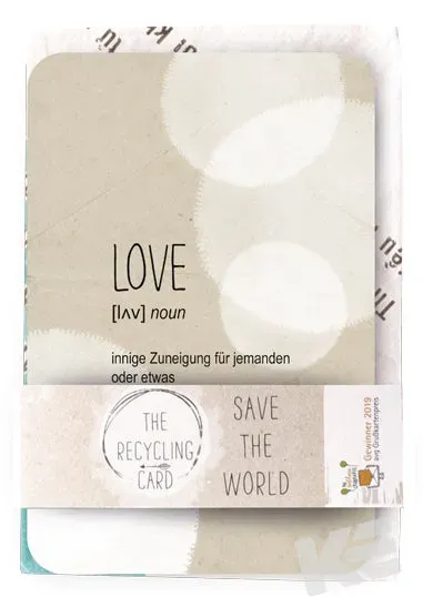 Kurt Eulzer 87-0028 recycling kaart love A5 afgerond
