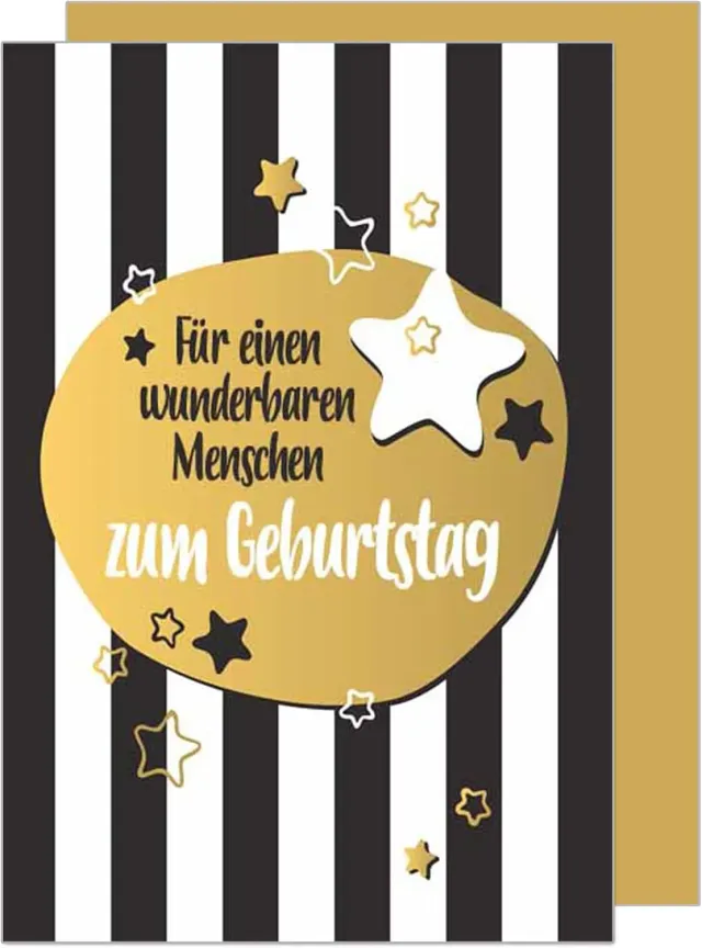 Edition Seidel G2324 verjaardagskaart goud met envelop