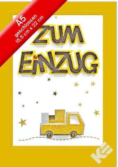 Kurt Eulzer 29-4361 wenskaart auto glitter per stuk