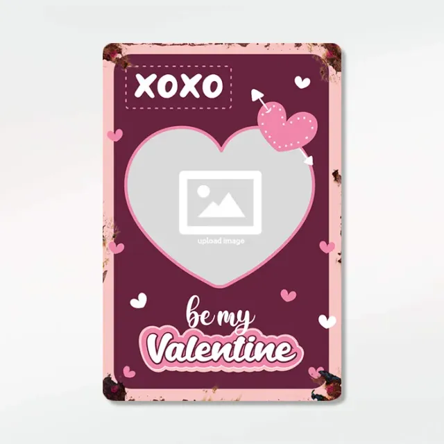 Gozi Valentijn metalen bord 20x30cm met foto