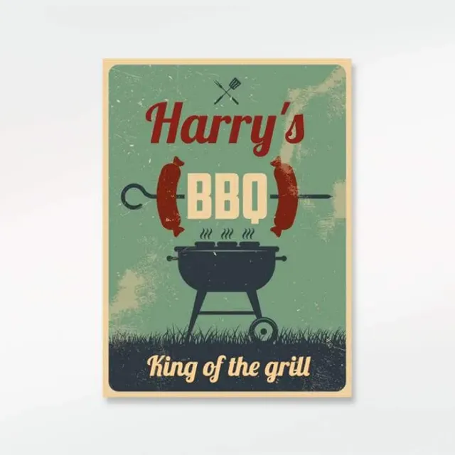 Gozi BBQ Grill Master metalen bord 20x30cm