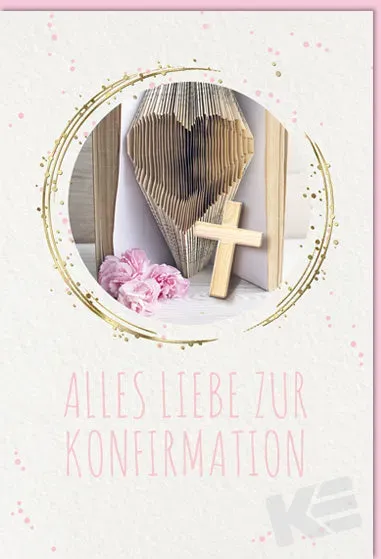 Kurt Eulzer 11-1030 konfirmatiekaart kruis rozen