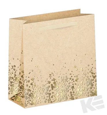 Kurt Eulzer 06-0817 cadeautas gouden stippen 16x18x16 cm