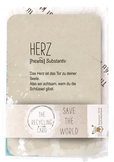 Kurt Eulzer 87-0018 kaart Hart A5 met herbruikbare envelop