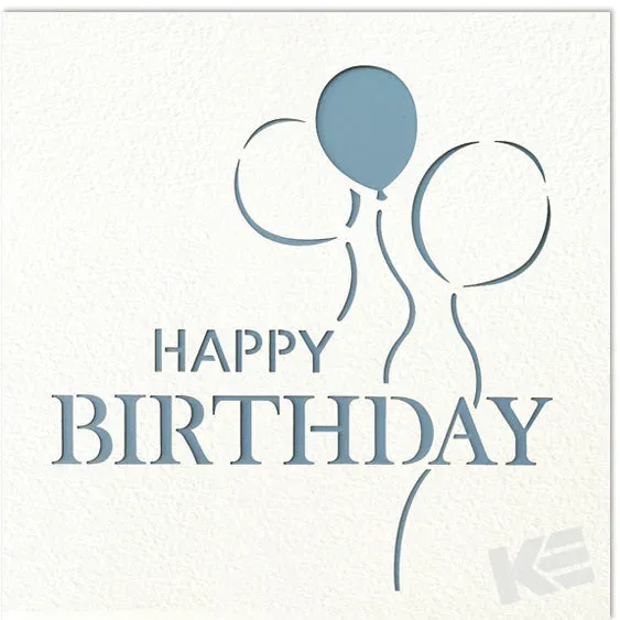 Kurt Eulzer 51-5042 verjaardagskaart Happy Birthday laser