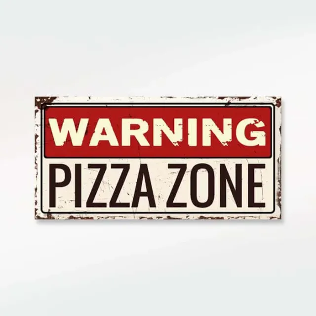 Gozi Pizza metalen bord 40x20 vintage persoonlijk