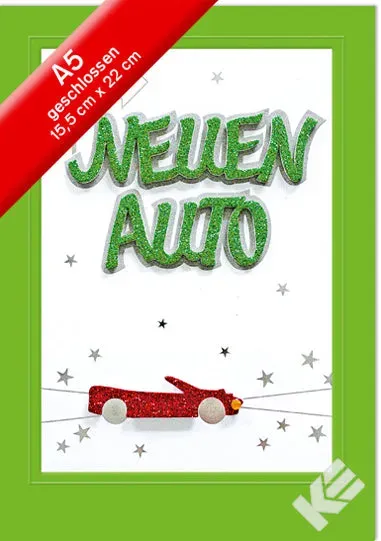 Kurt Eulzer 29-4471 wenskaart auto glitter